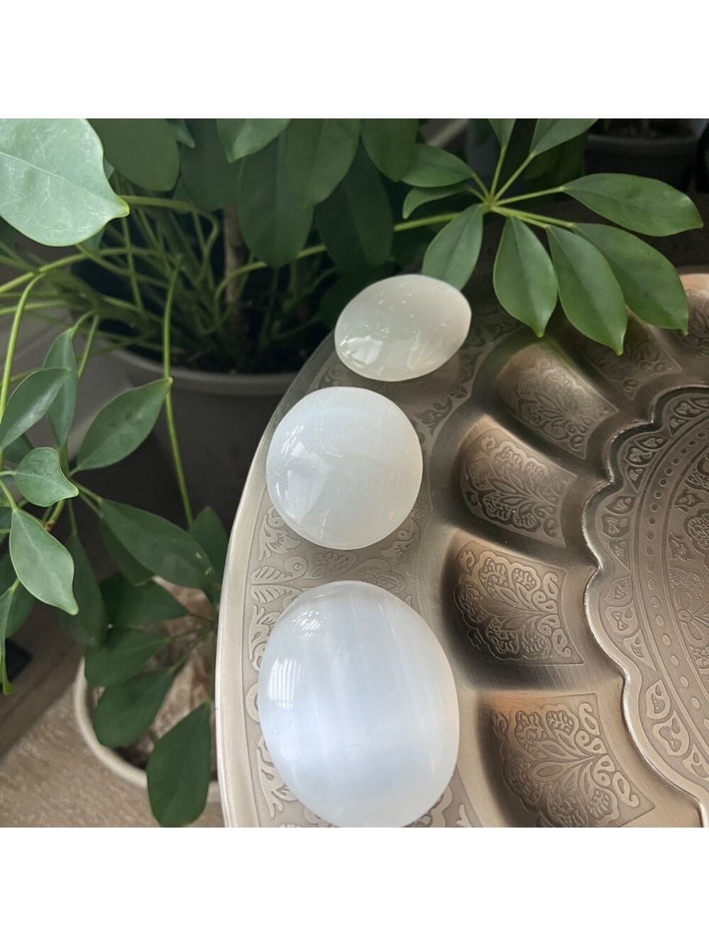 Large Selenite Palm Stone - Picture 6 of 6